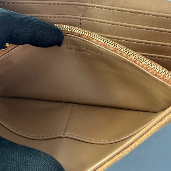 Stella McCartney Falabella Chain-link Detail Brown Leather Long Wallet - Picture 11 of 15